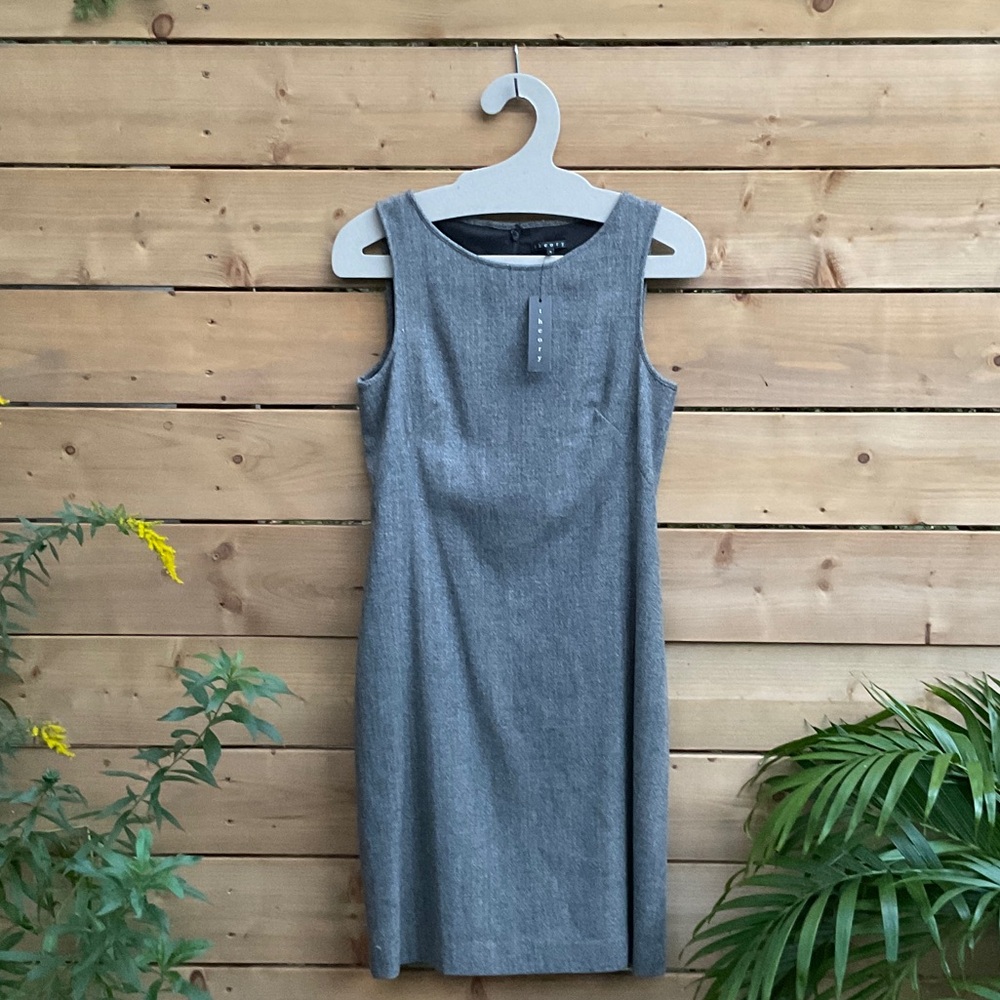 BNWT Theory Sleeveless Gray Tweed Constance Dress, 4